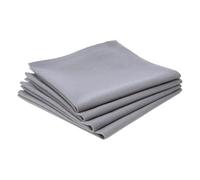 Atmosphera Créateur d'intérieur - Lot de 4 Serviettes de Table Coton 40x40cm Gris Clair