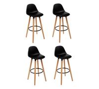 Atmosphera Créateur d'intérieur - Lot de 4 Tabourets de Bar Maxon 91cm Noir