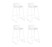 Atmosphera Créateur d'intérieur - Lot de 4 Tabourets de Bar Otac 82cm Blanc