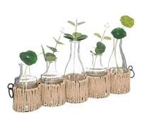 Atmosphera Créateur d'intérieur - Lot de 5 Soliflores & Tiges "Cosy" 40cm Beige G