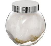 Atmosphera Créateur d'intérieur - Lot de 50 Plumes Déco "Bocal" 10cm Blanc & Or Blanc G