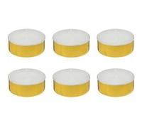Atmosphera Créateur d'intérieur - Lot de 6 Bougies Chauffe-Plat Parfumées "Izor" 3,7cm Fleur de Coton Blanc G