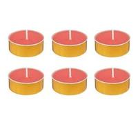 Atmosphera Créateur d'intérieur - Lot de 6 Bougies Chauffe-Plat Parfumées "Izor" 3,7cm Fruit des Bois Rose G