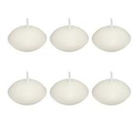 Atmosphera Créateur d'intérieur - Lot de 6 Bougies Flottantes "Many" 4,5cm Blanc Blanc G