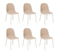 Atmosphera Créateur d'intérieur - Lot de 6 Chaises Design Asan 79cm Café