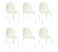 Atmosphera Créateur d'intérieur - Lot de 6 Chaises Design Asan 79cm Crème