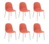 Atmosphera Créateur d'intérieur - Lot de 6 Chaises Design Asan 79cm Terracotta