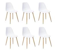 Atmosphera Créateur d'intérieur - Lot de 6 Chaises Taho 86cm Blanc