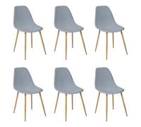 Atmosphera Créateur d'intérieur - Lot de 6 Chaises Taho 86cm Gris