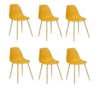 Atmosphera Créateur d'intérieur - Lot de 6 Chaises Taho 86cm Ocre