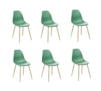 Atmosphera Créateur d'intérieur - Lot de 6 Chaises Taho 86cm Vert