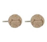 Atmosphera Créateur d'intérieur - Lot de Boutons de Meuble "Dayana" 4cm Naturel G