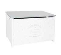 Atmosphera Coffre à jouets 58 x 38 cm Blanc/Gris