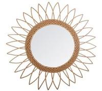 Atmosphera Créateur d'intérieur - Miroir en Rotin "Pointe" 50cm Beige Beige G