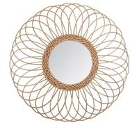 Atmosphera Créateur d'intérieur - Miroir en Rotin Rosace 58cm Beige