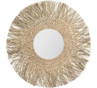 Atmosphera Créateur d'intérieur miroir fleur osier verre beige 2,8 cm x 56 cm
