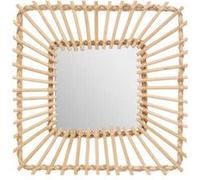 Atmosphera – Miroir mural Rotin Carré 40 x 40 cm Beige