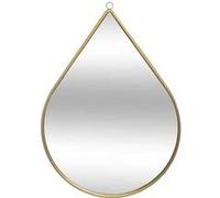 Atmosphera Créateur d'intérieur - Miroir Mural en Métal "Goutte" 29cm Or Or G
