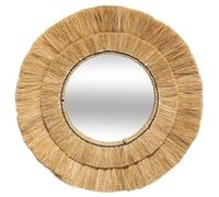 Atmosphera Créateur d'intérieur - Miroir Mural en Raphia Déco Alba 57cm Beige