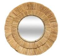 Atmosphera Créateur d'intérieur - Miroir Mural en Raphia Déco "Alba" 57cm Beige Beige G