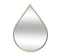 Atmosphera Créateur d'intérieur Miroir mural goutte d'eau verre métal or 29 cm x 21 cm x 1,2 cm