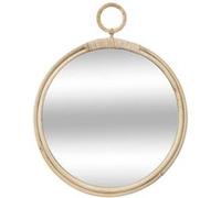 Atmosphera Créateur d'intérieur - Miroir Mural Rond en Rotin "Kailua" 38cm Naturel Beige G