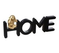 Atmosphera Créateur d'intérieur - Mot à Poser Déco "Home Singe" 37cm Noir & Or Noir G