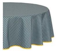 Créateur d'intérieur - Nappe Antitache Imprimée Alya 180cm Bleu Foncé