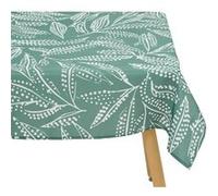 Atmosphera Créateur d'intérieur - Nappe Antitache Imprimée "Tropical" 140x240cm Vert Olive Vert