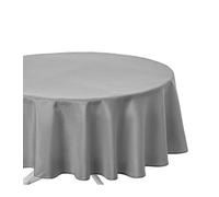 ATMOSPHERA CREATEUR D'INTERIEUR Nappe ANTITACHE - Ronde 180 CM Gris Clair
