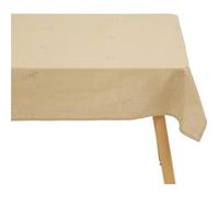 Nappe Brodé en Coton "Joy" 150x250cm Beige