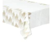 Atmosphera Créateur d'intérieur - Nappe Imprimée Sapin "Colorama" 140x360cm Blanc & Or Blanc G