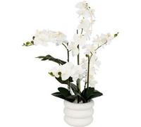 Atmosphera – Orchidée artificielle Mick en pot céramique blanc h 80 cm