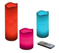 ATMOSPHERA CREATEUR D'INTERIEUR Pack de 3 Bougies Cire LED + Télécommande