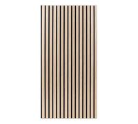 Atmosphera Créateur d'intérieur - Panneau Décoratif Tasseaux Bois Colva - 120x60cm - Beige Fond Noir - Réduction du Bruit - Entrée, Chambre, Salon