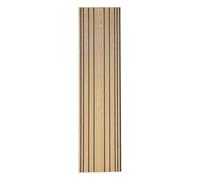 Atmosphera Créateur d'intérieur - Panneau Décoratif Tasseaux Bois Colva - 240x60cm - Beige Fond Noir - Réduction du Bruit - Entrée, Chambre, Salon