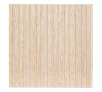 Atmosphera Créateur d'intérieur - Panneau Décoratif Tasseaux Bois Colva - 60x60cm - Beige Fond Gris - Réduction du Bruit - Entrée, Chambre, Salon