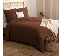 Atmosphera Créateur d'intérieur - Parure de Lit 3 Pièces Flora 240x220cm Marron