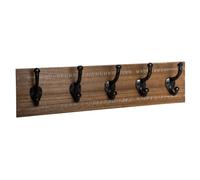 Atmosphera Créateur d'intérieur - Patère Murale "5 Crochets" 49cm Naturel