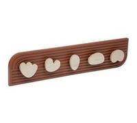 Atmosphera Créateur d'intérieur - Patère Murale 5 crochets Marine 69cm Terracotta Marron G