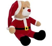 Atmosphera Créateur d'intérieur - Peluche Déco Ours Père Noël 60cm Rouge Rouge G
