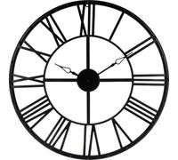 Atmosphera Créateur d'intérieur - Pendule Murale Métal "Vintage" 70cm Noir