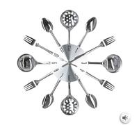 ATMOSPHERA CREATEUR D'INTERIEUR Pendule Ustensiles - Diam. 38 cm - Argent