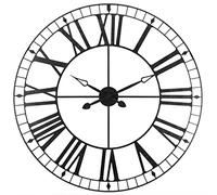 Atmosphera Horloge Vintage - noire en métal D90 cm