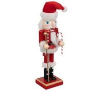 Atmosphera Créateur d'intérieur - Personnage Déco Casse Noisette "Père Noël" 25cm Rouge Rouge G