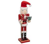 Atmosphera Créateur d'intérieur - Personnage Déco Casse Noisette Père Noël 38cm Rouge