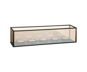Atmosphera Créateur d'intérieur - Photophore Déco 5 Bougies "Infini" 34cm Noir