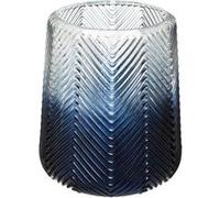 Atmosphera Créateur d'intérieur - Photophore Design en Verre Shade 13cm Bleu Bleu