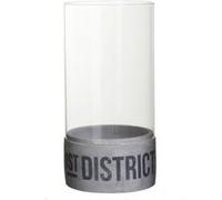 Atmosphera Créateur d'intérieur - Photophore en Verre "1st District" 20cm Transparent Transparent G