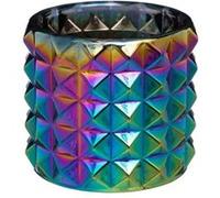 Atmosphera Créateur d'intérieur - Photophore en Verre "Paon" 8cm Multicolore Multicolore G